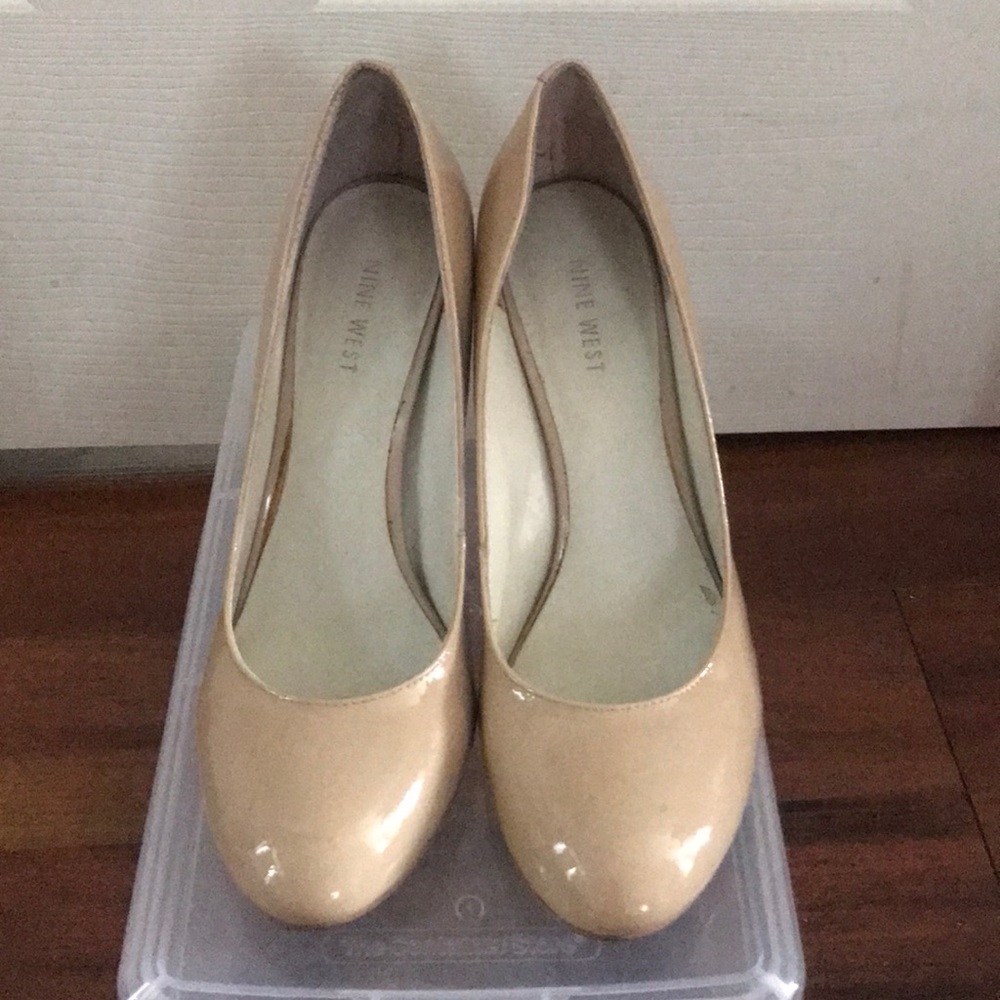 Nine west nude patent leather